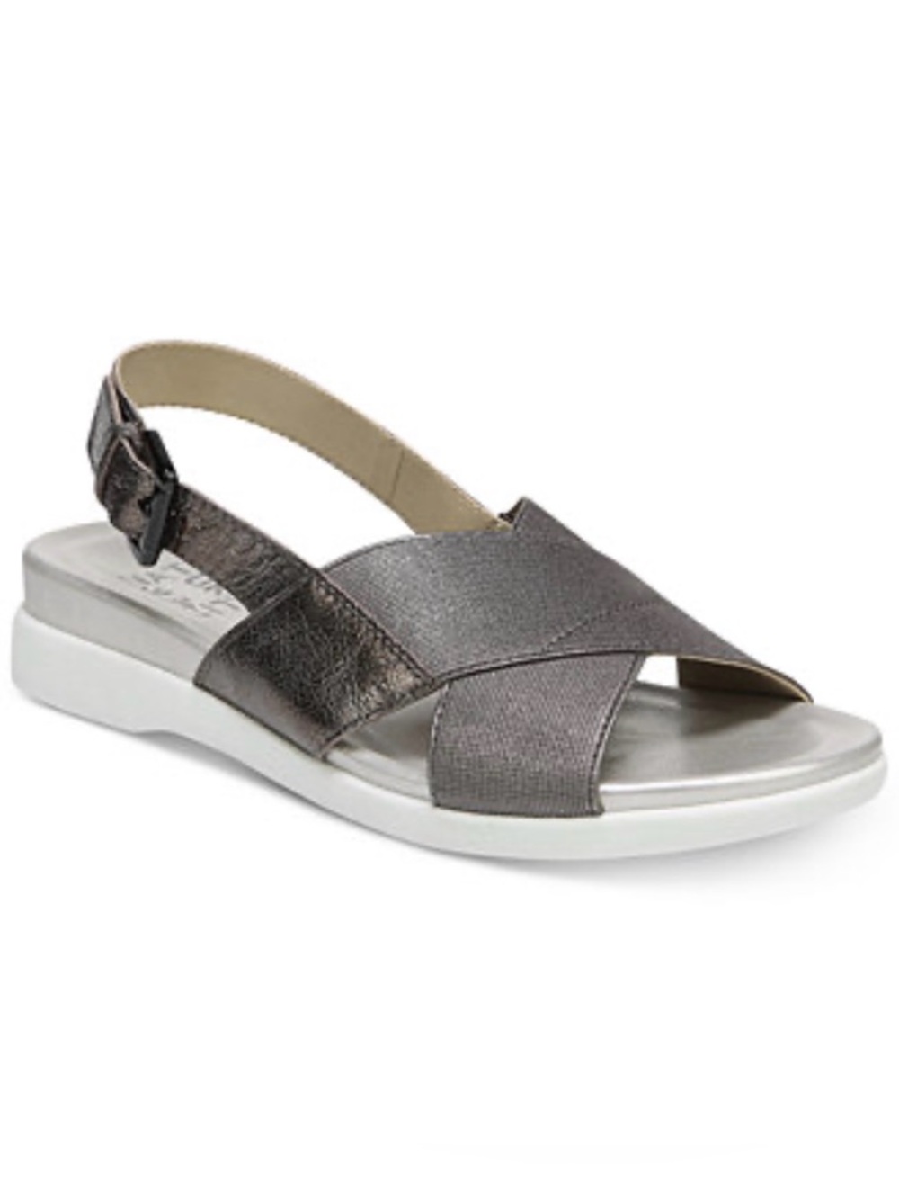 Naturalizer Eliza Women’s Metallic Pewter Crisscross Slingback Sandal Size 8.5